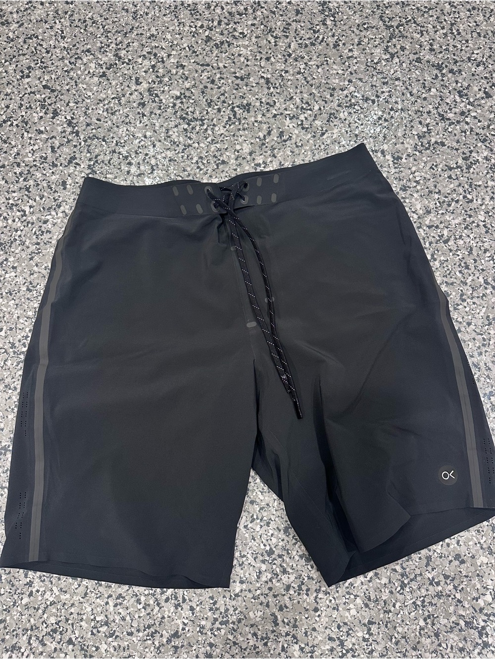 Outerknown Black Men's Swim Board Shorts- Kelly Slater